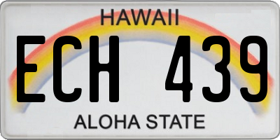HI license plate ECH439