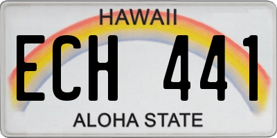 HI license plate ECH441