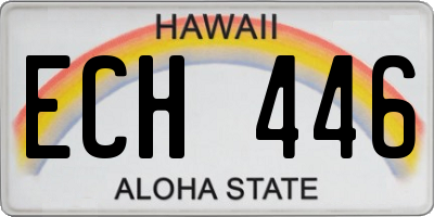 HI license plate ECH446