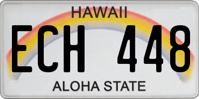 HI license plate ECH448