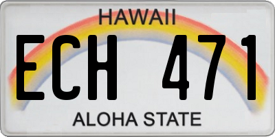 HI license plate ECH471