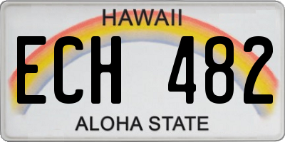 HI license plate ECH482