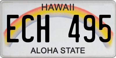 HI license plate ECH495