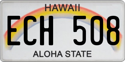 HI license plate ECH508