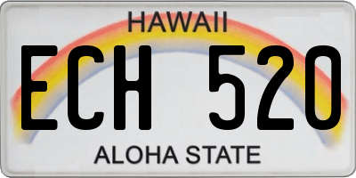HI license plate ECH520