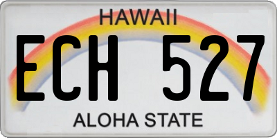 HI license plate ECH527