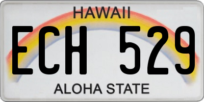 HI license plate ECH529