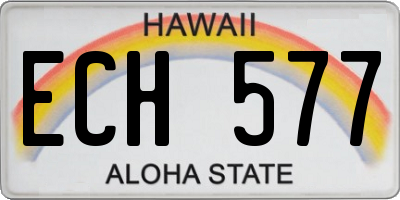 HI license plate ECH577