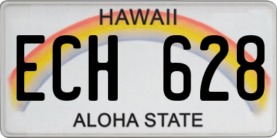 HI license plate ECH628