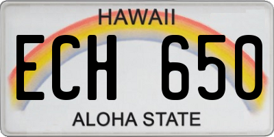 HI license plate ECH650