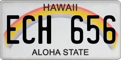HI license plate ECH656