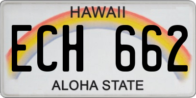 HI license plate ECH662
