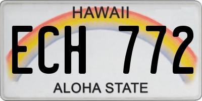 HI license plate ECH772