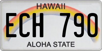 HI license plate ECH790