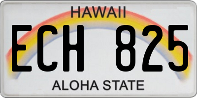 HI license plate ECH825