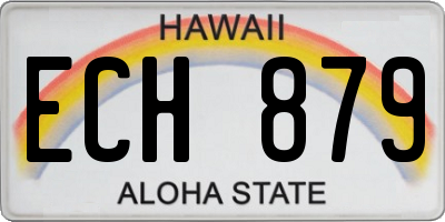 HI license plate ECH879
