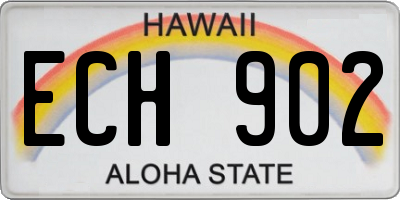 HI license plate ECH902