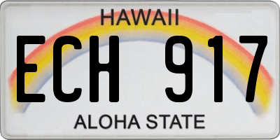 HI license plate ECH917