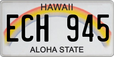 HI license plate ECH945