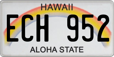 HI license plate ECH952