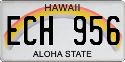HI license plate ECH956