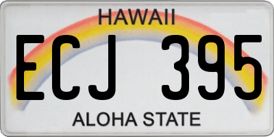 HI license plate ECJ395