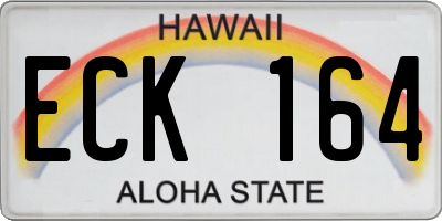 HI license plate ECK164