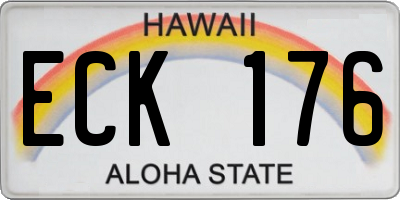 HI license plate ECK176