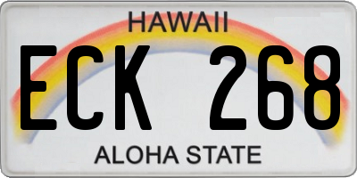 HI license plate ECK268