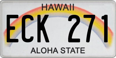 HI license plate ECK271