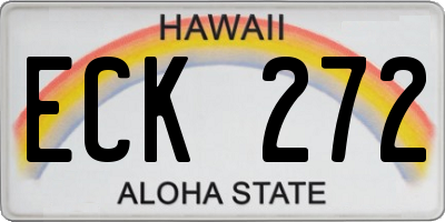 HI license plate ECK272