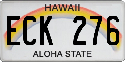 HI license plate ECK276