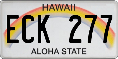 HI license plate ECK277