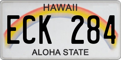 HI license plate ECK284