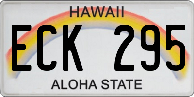 HI license plate ECK295