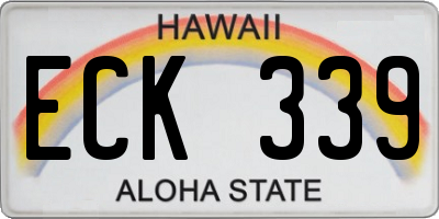 HI license plate ECK339
