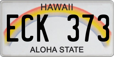 HI license plate ECK373