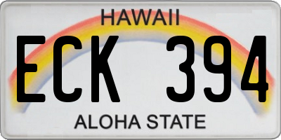 HI license plate ECK394