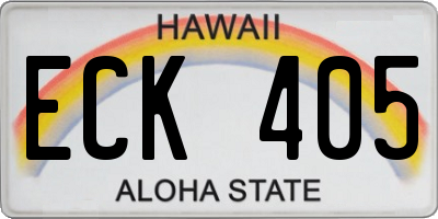 HI license plate ECK405