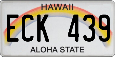 HI license plate ECK439