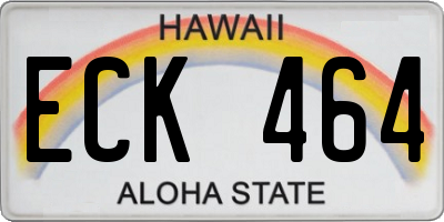HI license plate ECK464