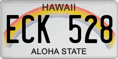HI license plate ECK528