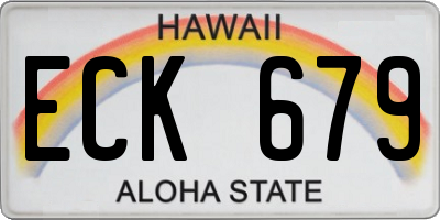 HI license plate ECK679