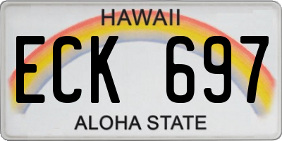 HI license plate ECK697