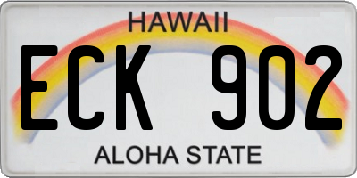 HI license plate ECK902