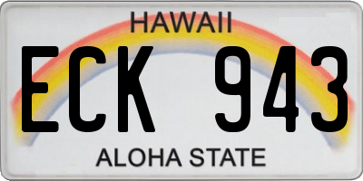 HI license plate ECK943