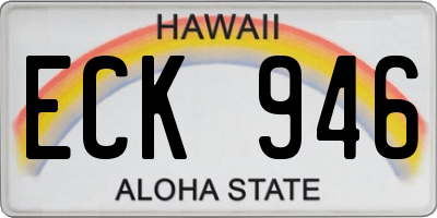 HI license plate ECK946