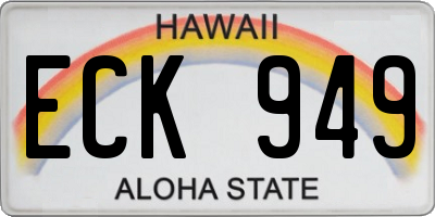 HI license plate ECK949