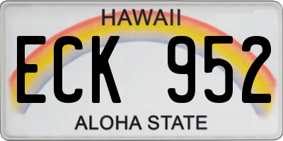 HI license plate ECK952