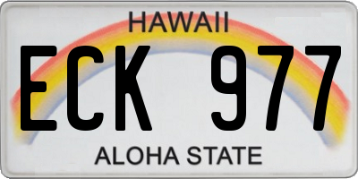 HI license plate ECK977